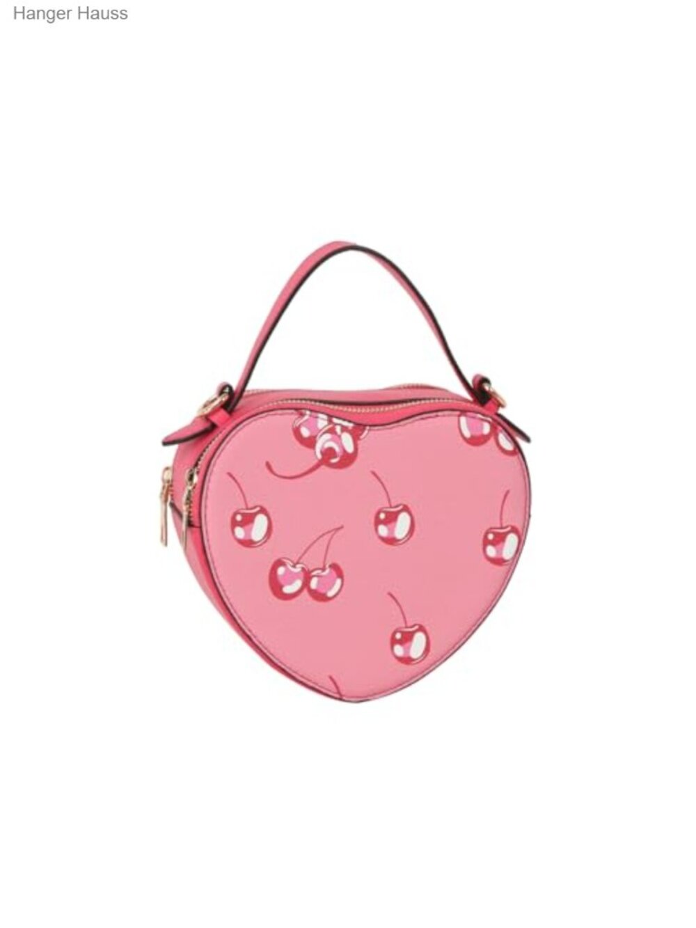 Heart Shaped Crossbody Bag Vegan Leather Top Handle Convertible Clutch Purse